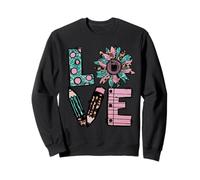Cute Teacher Sunflower Motif for Women Who Loves Teaching Sweatshirt