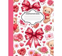 Cute Teddy Bear & Pink Ribbon - Composition Notebook