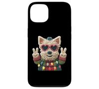 Cute Terrier Peace Sign Heart Lunettes de Soleil Hiver Graphique Coque pour iPhone 13