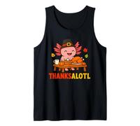Cute Thanksalotl Axolotl Thanksgiving Day Pumpkin Autumn Débardeur