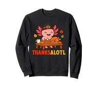 Cute Thanksalotl Axolotl Thanksgiving Day Pumpkin Autumn Sweatshirt