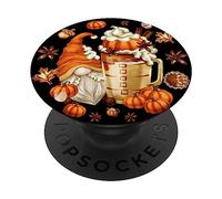 Cute Thanksgiving GNOME for Women Who Loves Pumpkin Spice PopSockets PopGrip Adhésif