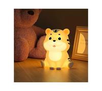 Cute Tiger Children's Night Light, Silicone Nursery Lamp for Baby and Toddler, Animal Night Light for Boys and Girls, Cute Night Light for Kids Room (