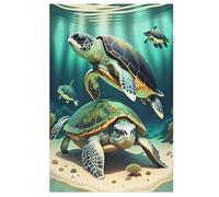 Cute Tortue Puzzles Adulte 1000 Pieces Cadeau Famille Puzzle Classique 3D EnfFourmisJouet en Bois Cadeau Unique 78×53cm