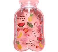 Cute Transparent Hot Water Bottle Warm Belly Treasure Cartoon Hand Warmer Filled Mini Explosion-proof Portable Bags(Pattern 2)
