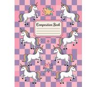 Cute Unicorn Aesthetic Preppy Composition Notebook: 120 Pages Composition Book, with Linework Cover Design, ideal for Creative Writing, Journaling, ... Composition Book, with Linework Cover Design,