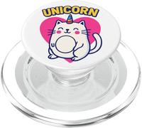 Cute Unicorn Cat Design for Fantasy Loving Feline Fans PopSockets PopGrip pour MagSafe
