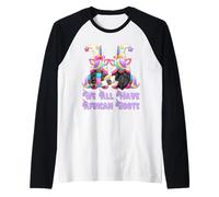 Cute Unicorn Gnomes for Women We All Have African Roots Manche Raglan