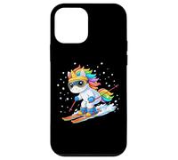Cute Unicorn on Ski Funny Ski and Winter Sports Men Women Coque pour iPhone 12 Mini