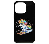 Cute Unicorn on Ski Funny Ski and Winter Sports Men Women Coque pour iPhone 13 Pro