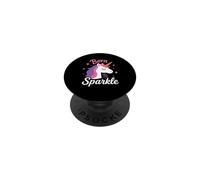 Cute Unicorn Positive Motivational Quote Born to Sparkle PopSockets PopGrip Adhésif