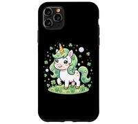 Cute Unicorn Shamrock St Patricks Day Girls Kids Lepricorn Coque pour iPhone 11 Pro Max