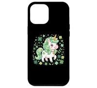 Cute Unicorn Shamrock St Patricks Day Girls Kids Lepricorn Coque pour iPhone 12 Pro Max