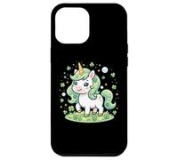 Cute Unicorn Shamrock St Patricks Day Girls Kids Lepricorn Coque pour iPhone 12 Pro Max