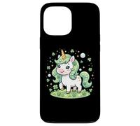 Cute Unicorn Shamrock St Patricks Day Girls Kids Lepricorn Coque pour iPhone 13 Pro Max