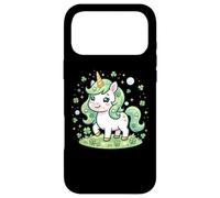 Cute Unicorn Shamrock St Patricks Day Girls Kids Lepricorn Coque pour iPhone 17 Pro Max