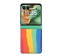 Cute Vertical Watercolor Rainbow Etui Coque Housse pour Motorola Razr 60, Razr 2025