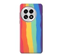 Cute Vertical Watercolor Rainbow Etui Coque Housse pour OnePlus 13