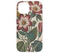 Cute Vintage Botanical Flower Red Beige Coque pour iPhone 14