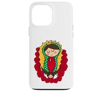 Cute Virgin Mary Cartoon Guadalupe Devotion in Kawaii Form Coque pour iPhone 13 Pro Max