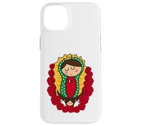 Cute Virgin Mary Cartoon Guadalupe Devotion in Kawaii Form Coque pour iPhone 14 Plus