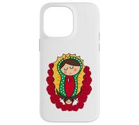 Cute Virgin Mary Cartoon Guadalupe Devotion in Kawaii Form Coque pour iPhone 14 Pro Max