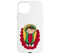 Cute Virgin Mary Cartoon Guadalupe Devotion in Kawaii Form Coque pour iPhone 15 Plus