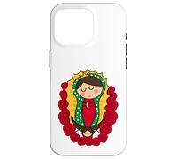 Cute Virgin Mary Cartoon Guadalupe Devotion in Kawaii Form Coque pour iPhone 16 Pro