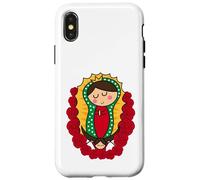 Cute Virgin Mary Cartoon Guadalupe Devotion in Kawaii Form Coque pour iPhone X/XS