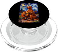 Cute Vizsla Playing Guitar Whimsical Art Dog Music Camping PopSockets PopGrip pour MagSafe