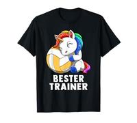 Cute Volleyball Unicorn Bester Trainer Coach T-Shirt