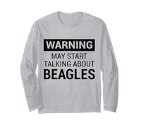 Cute Warning Design for Beagle Owners and Dog Fans Manche Longue