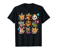 Cute Wild Animals Birthday Party Safari Zoo Squad T-Shirt