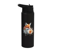 Cute Wild Red Fox Wildlife Stainless Steel Insulated Water Bottle