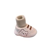 Cute winter baby shoes Chaussures d'hiver mignonnes pour bébé, chaussons chauds et antidérapants pour les premiers pas des tout-petits, pour bébé garçon et fille (Color : Khaki, Size : 12cm)