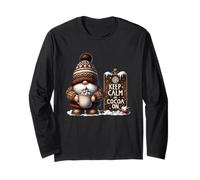 Cute Winter GNOME Love Pumpkin Spice Cocoa for Christmas Manche Longue