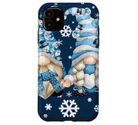 Cute Winter Gnomes with Snowflakes Snowball Decor & Snowman Coque pour iPhone 11