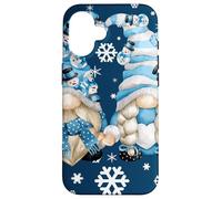 Cute Winter Gnomes with Snowflakes Snowball Decor & Snowman Coque pour iPhone 16