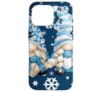 Cute Winter Gnomes with Snowflakes Snowball Decor & Snowman Coque pour iPhone 16 Pro