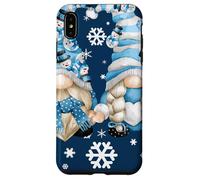 Cute Winter Gnomes with Snowflakes Snowball Decor & Snowman Coque pour iPhone XS Max