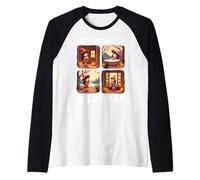 Cute Witch Just Waiting for Halloween Spooky Autumn Manche Raglan
