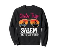 Cute Witch Sunglasses Girls Trip Salem Time to Get Wicked Sweatshirt