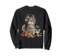 Cute Wolf Manette de Jeu vidéo PC Console Gaming Nerd Sweatshirt