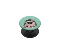 Cute Women Girls Kids Floral Hedgie Mom Hedgehog Lover PopSockets PopGrip Adhésif