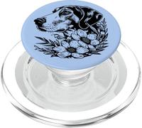 Cute Womens Floral Illustration Art American Foxhound Lover PopSockets PopGrip pour MagSafe