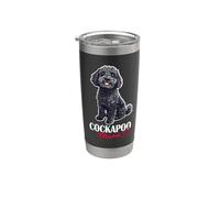Cute Womens Girls Illustration Lover Mom Black Cockapoo Mama Gobelet isotherme en acier inoxydable double paroi