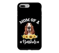Cute Womens Girls Sunflowers Mom Basset Hound Dog Lover Coque pour iPhone 7 Plus/8 Plus