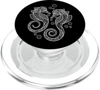 Cute Womens Girls Two Mandala Pattern Seahorse Lover PopSockets PopGrip pour MagSafe