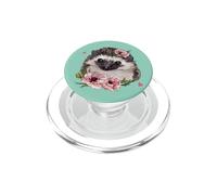Cute Womens Kids Girls Floral Lover Hedgehog PopSockets PopGrip pour MagSafe