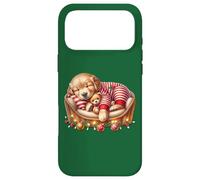 Cute Xmas Golden Retriever for Dog Mom Dad Green Christmas Coque pour iPhone 17 Pro Max